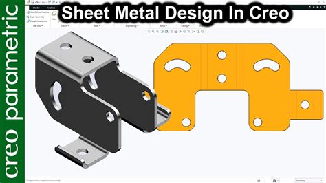 Sheet metal Bracket 1 in Creo Parametric 